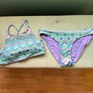Reversible Colorful Geometric Bikini Set
